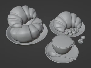 Croissant 001 3D Model