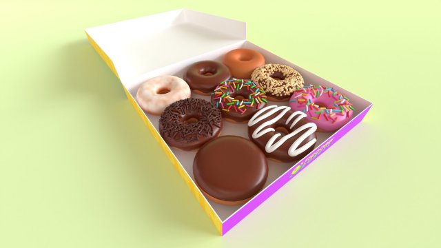 Donut 001 Model 3D .c4d .max .obj .3ds .fbx .stl .blend 