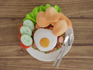 Fried Rice Nasi Goreng 001 3D Model