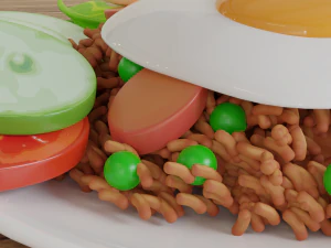 Fried Rice Nasi Goreng 001 3D Model