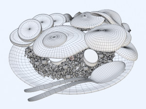 Fried Rice Nasi Goreng 001 Modelo 3D