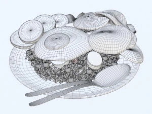 Fried Rice Nasi Goreng 001 3D Model