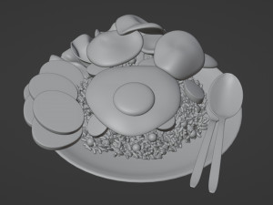 Fried Rice Nasi Goreng 001 Modelo 3D