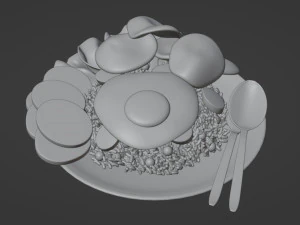 Fried Rice Nasi Goreng 001 3D Model