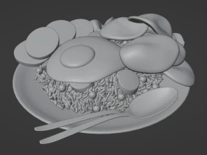 Fried Rice Nasi Goreng 001 3D Model