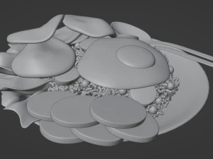 Fried Rice Nasi Goreng 001 3D Model