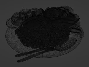 Fried Rice Nasi Goreng 001 3D Model