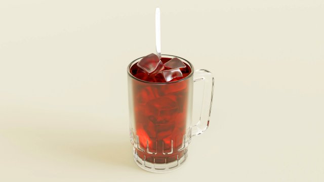 Ice Tea 001 Modello 3D .c4d .max .obj .3ds .fbx .stl .blend 