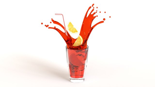 Ice Tea 002 3D Model .c4d .max .obj .3ds .fbx .stl .blend 