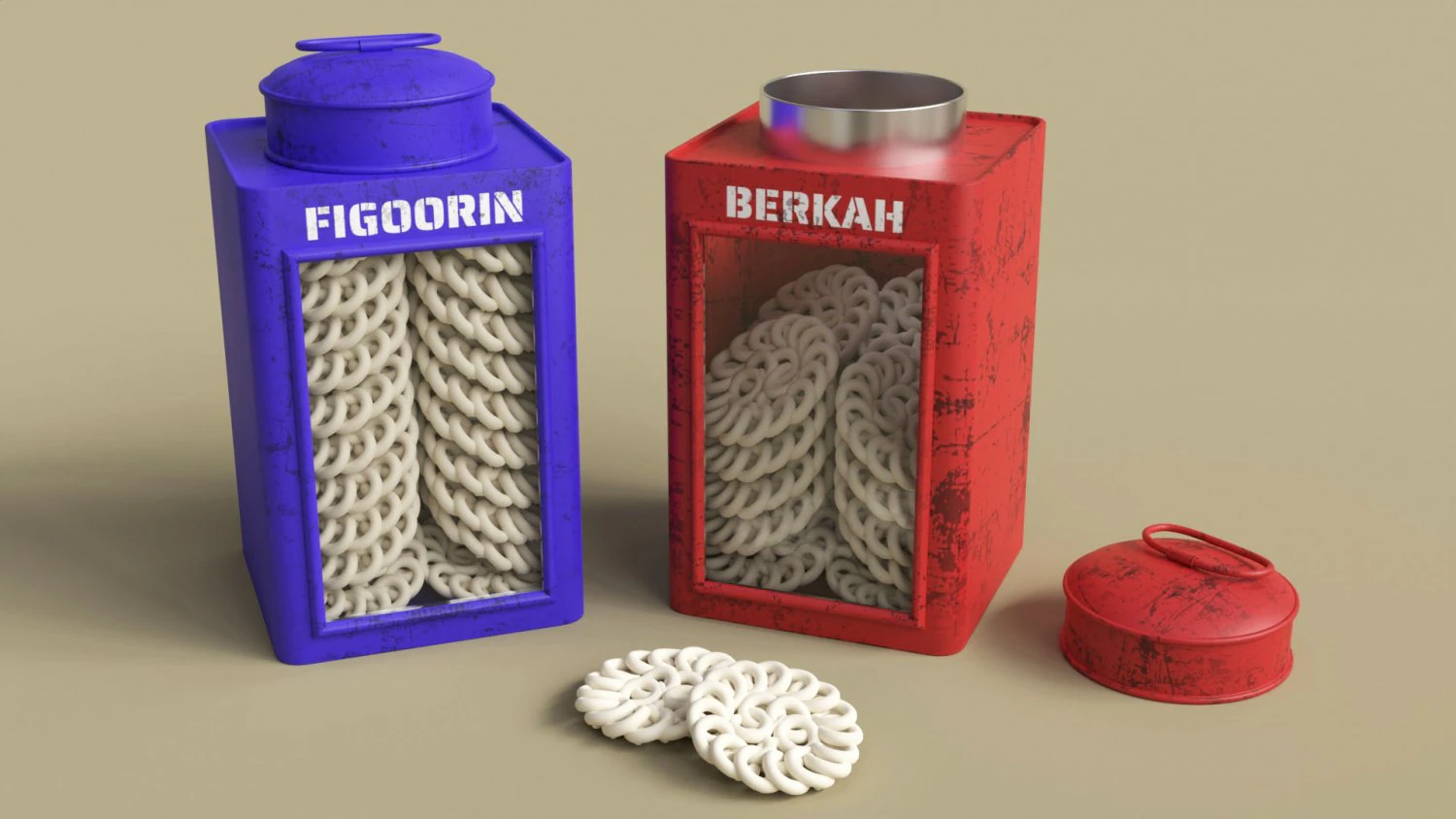 Kerupuk 001 3D Model .c4d .max .obj .3ds .fbx .stl .blend 