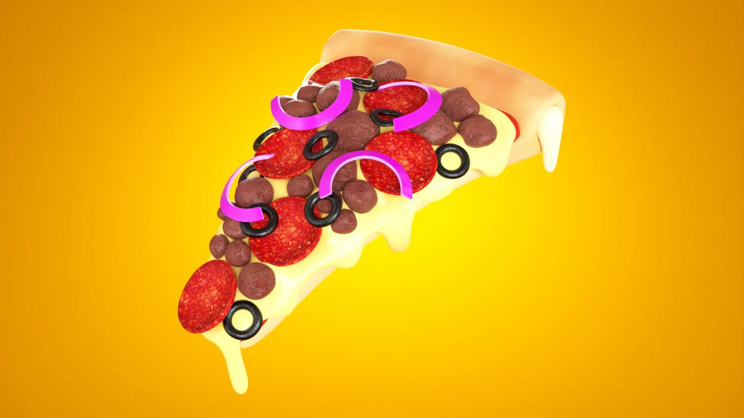 Pizza 001 3D Model .c4d .max .obj .3ds .fbx .stl .blend 