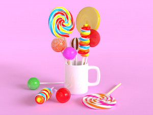 Lollipop 001 3Dモデル