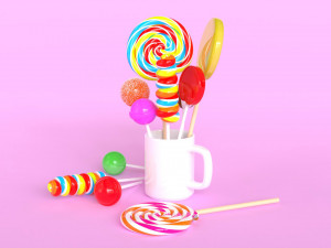 Lollipop 001 Model 3D