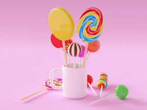 Lollipop 001 Model 3D