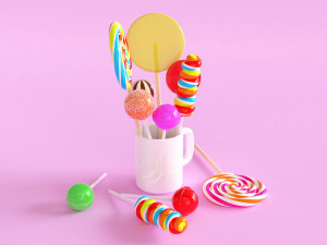 Lollipop 001 Model 3D