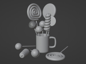 Lollipop 001 Model 3D