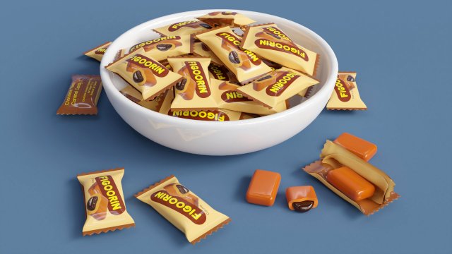 Candy 001 3D Model .c4d .max .obj .3ds .fbx .stl .blend 