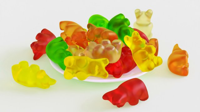 Gummy Bear 001 Modèle 3D .c4d .max .obj .3ds .fbx .stl .blend 