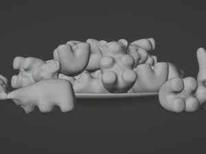 Gummy Bear 001 3D Model