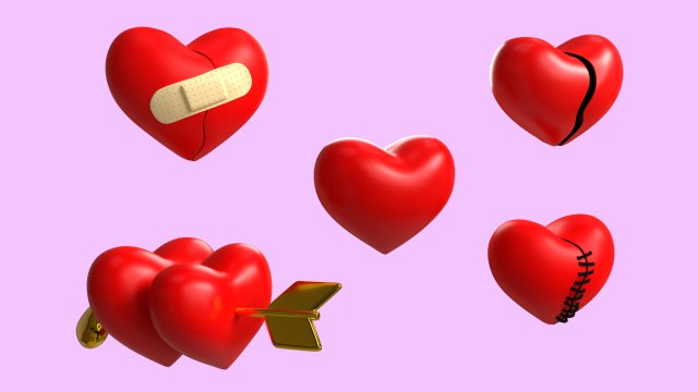 Love Pack 001 3D Модель .c4d .max .obj .3ds .fbx .stl .blend 