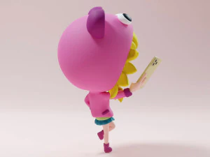 Selfie Girl Mascot 001 3D Model