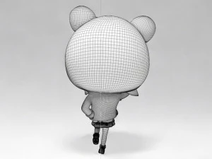 Selfie Girl Mascot 001 3D Model