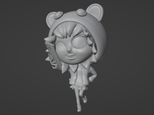 Selfie Girl Mascot 001 3D Модель