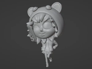 Selfie Girl Mascot 001 3D Model