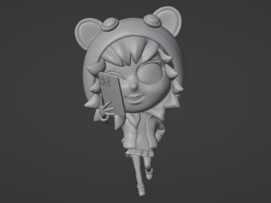 Selfie Girl Mascot 001 3D Модель