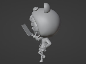Selfie Girl Mascot 001 3D Модель
