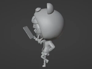 Selfie Girl Mascot 001 3D Model