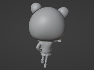 Selfie Girl Mascot 001 3D Модель