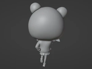 Selfie Girl Mascot 001 3D Model