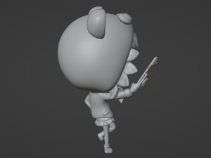 Selfie Girl Mascot 001 3D Модель