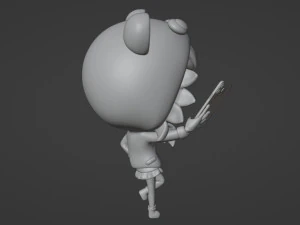 Selfie Girl Mascot 001 3D Model