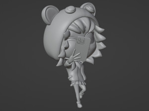 Selfie Girl Mascot 001 3D Модель