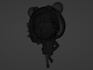 Selfie Girl Mascot 001 3D Модель