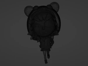 Selfie Girl Mascot 001 3D Model