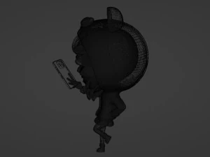 Selfie Girl Mascot 001 3D Model