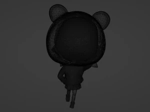 Selfie Girl Mascot 001 3D Model