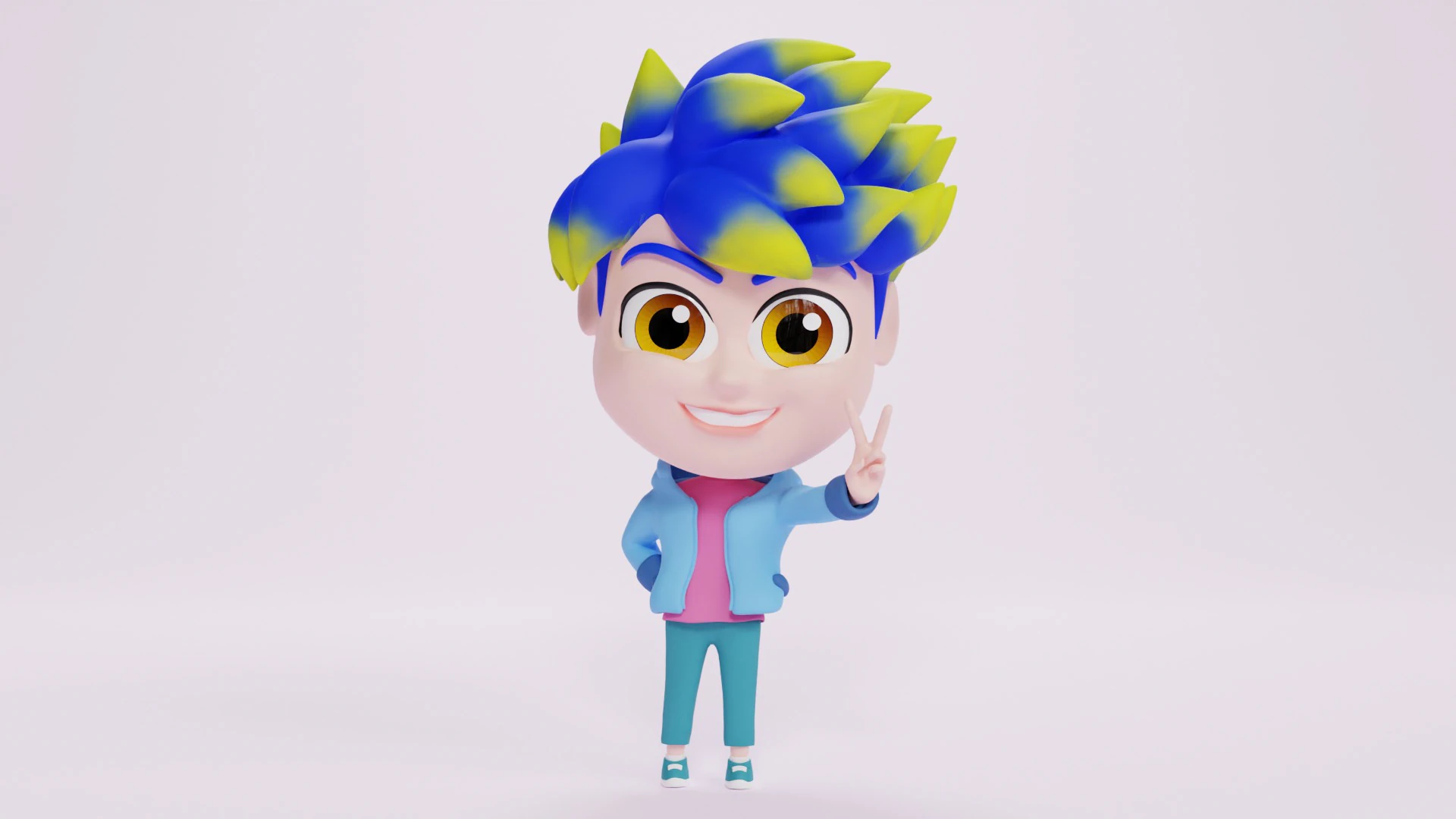 Ragazzo mascotte 001 Modello 3D .c4d .max .obj .3ds .fbx .stl .blend