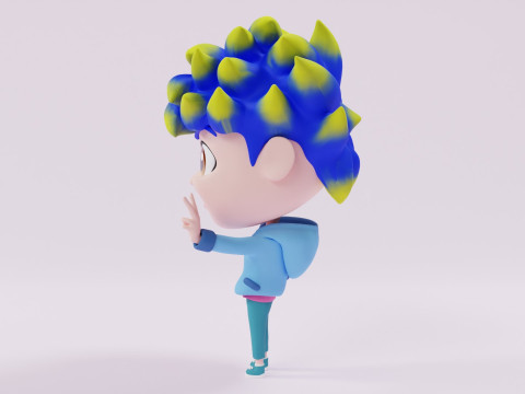 Boy Mascot 001 3D Model