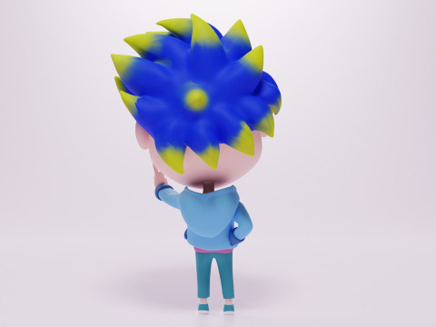 Boy Mascot 001 3D Model