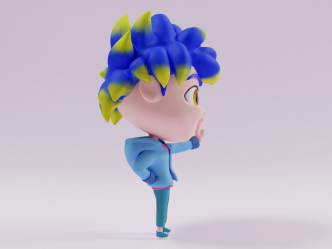 Boy Mascot 001 3D Model