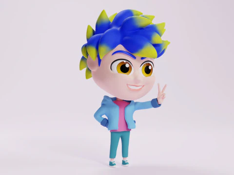 Ragazzo mascotte 001 Modello 3D