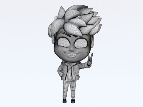 Boy Mascot 001 3D Model