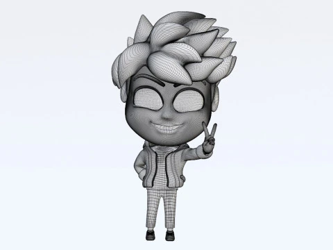 Ragazzo mascotte 001 Modello 3D