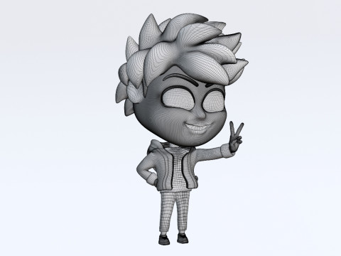Boy Mascot 001 3D Model