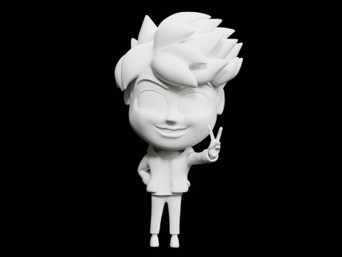 Boy Mascot 001 3D Model