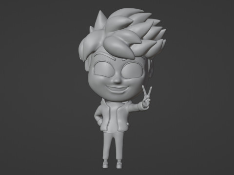 Boy Mascot 001 3D Model